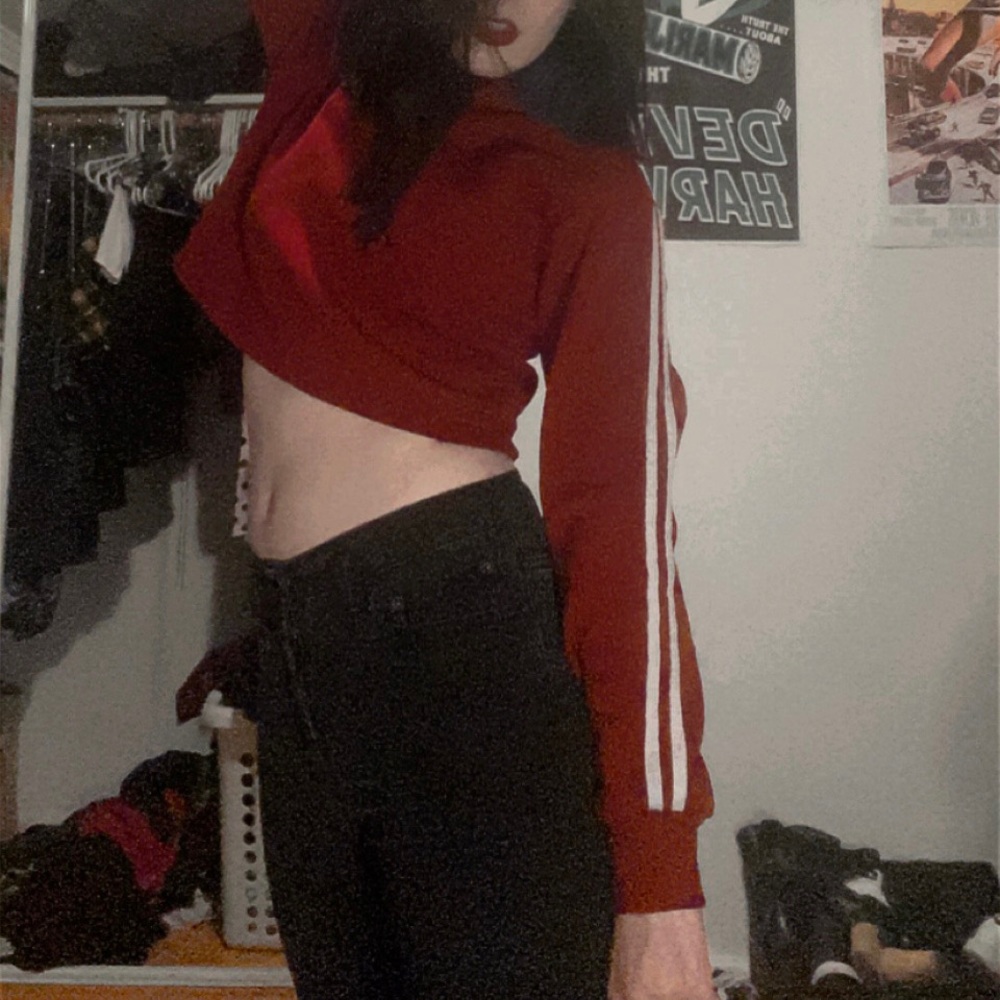 Cropped burgundy sweatshirt